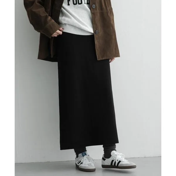 ロング スカート 「UR TECH」蓄熱ジャージーIラインスカート