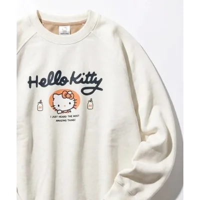 トレーナー スウェット 2026AW Hello Kitty/ハローキティー 裏シャギーボア キャラクタープリント スウェットトレーナー レディース