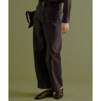 ワイドパンツ ジーンズ デニム デニムパンツ 「NOKCHA original」mannish silhouette denim pants レディース