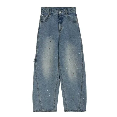 ワイドパンツ ジーンズ デニム デニムパンツ BARREL PAINTER DENIM PAINT PANTS レディース