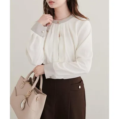 Blouse Shirt 2WAY Skipper Blouse Ladies