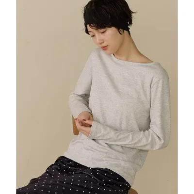 tシャツ コットンボートネック長袖 / 1069674 レディース