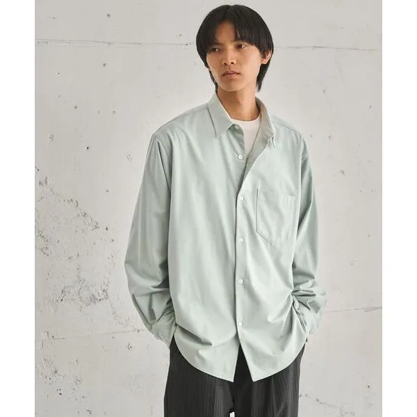 シャツ フラノ ジャストルーズ 長袖 シャツ -2WAYストレッチ- メンズ