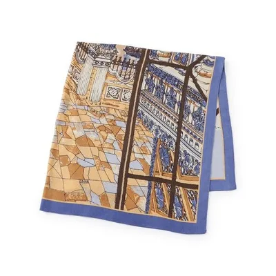 ストール マフラー 「別注」manipuri MOSAIC PALACE ウールシルク スカーフ レディース