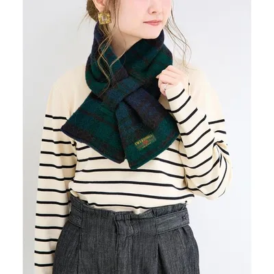 マフラー ストール 「追加」TWEEDMILL / ツイードミル チェックショートマフラー レディース