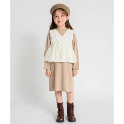 ワンピース 「プチレディ」ベスト重ね着ワンピース キッズ 子供服 女の子