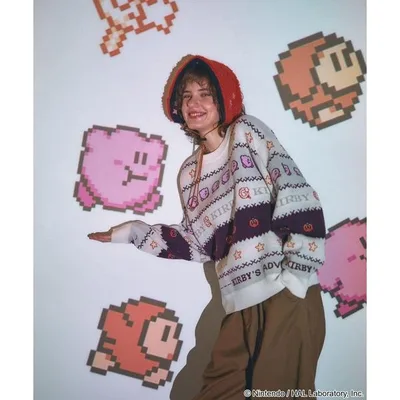 ニット セーター 「星のカービィ」フェアアイル柄ニットプルオーバー レディース