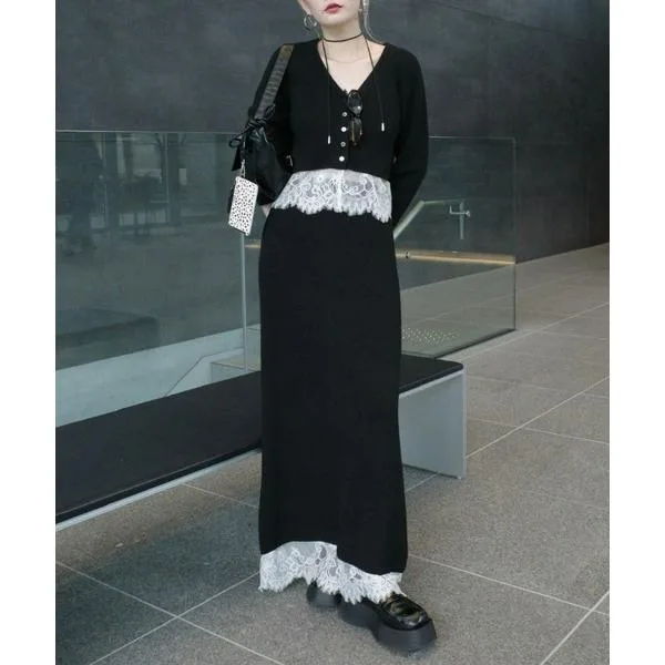 tシャツ LACY SOFT TOUCH KNIT SET UP レディース