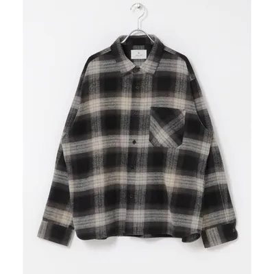 シャツ 起毛チェックレギュラーカラーシャツ メンズ