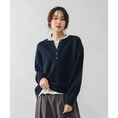 ニット セーター フワフワHugmeヘンリープルオーバー/759455 レディース