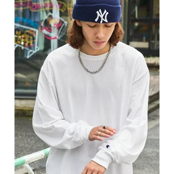 チャンピオン tシャツ Champion Authentic T-SHIRTS/ チャンピオン コットン 長袖Tシャツ メンズ レディース