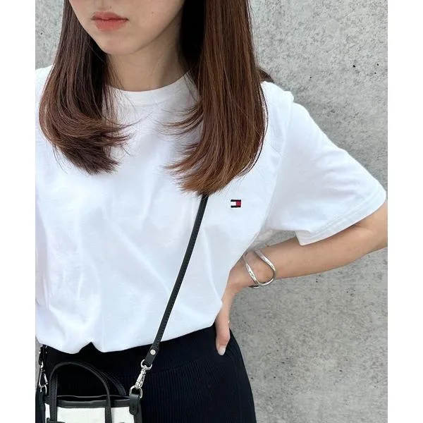 tシャツ 半袖 何枚あっても重宝する!ペアコーデにもピッタリ!大きめのサイジング「TOMMY HILFIGER」CORE FLAG CREW NECK TEE 09T3139 ワンポイント刺繍T…