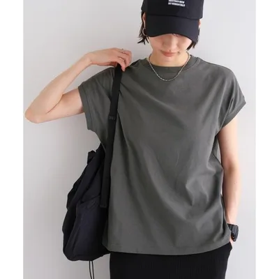 tシャツ 半袖 「新サイズ・新色追加」USAコットン汗染み防止フレンチスリーブTシャツ レディース
