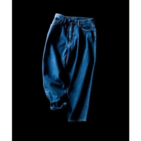 ワイドパンツ ジーンズ ワイド テーパード デニム メンズ レディース
