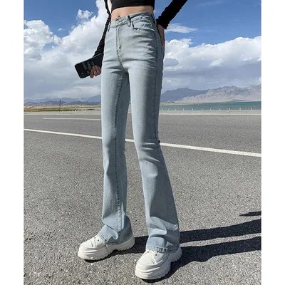 ジーンズ デニム デニムパンツ 「大きいサイズ有/すらっと美脚見せ」 ハイウエスト ストレッチ フレア ブーツカット デニムパンツ レディース ジーンズ