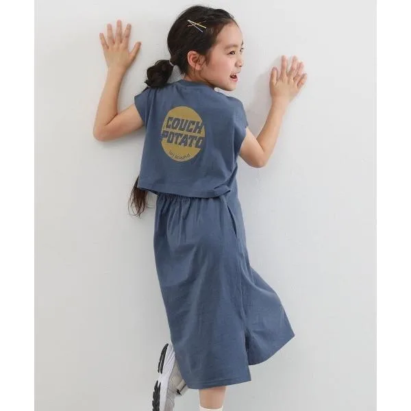 ワンピース 後ろ姿もかわいい 綿100% バックデザイン 半袖ワンピース キッズ 子供服 女の子