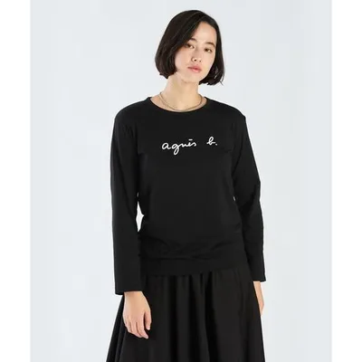 tシャツ ロゴプリント コットン 長袖 Tシャツ ”Cool レディース