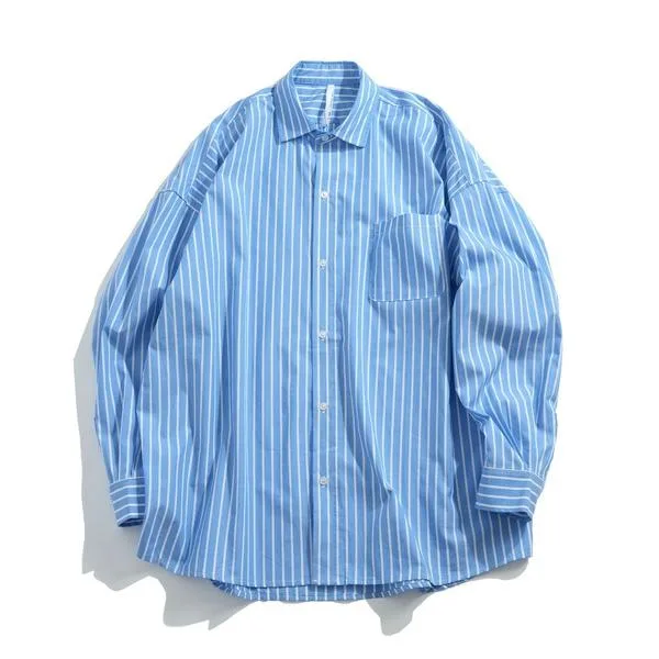 アロハシャツ シャツ 「待望の再入荷!」ブロード ビッグシルエット レギュラーカラー 長袖シャツ / ユニセックス / ストライプ・無地 メンズ レディース