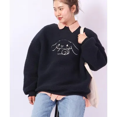トレーナー スウェット sanrio クロミ ポチャッコ ハローキティ シナモロール ボア トレーナー レディース メンズ