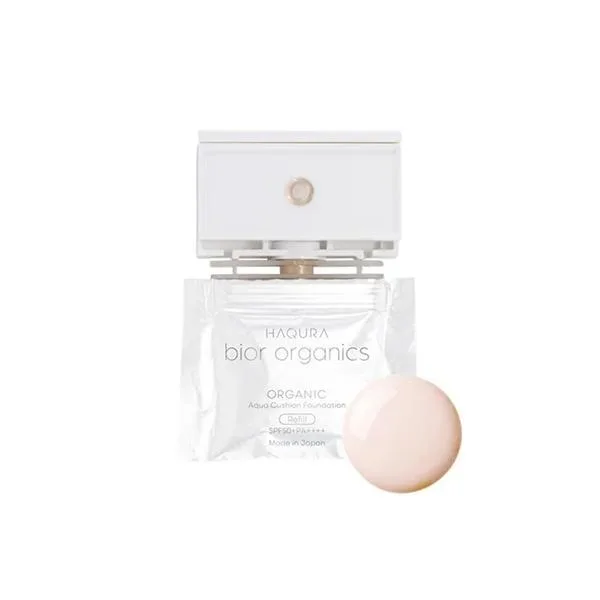 クッションファンデ ファンデーション コスメキッチン bior organics / オーガニックアクア エアレスクッション ハクラビオール リフィル&パフ「全3色」