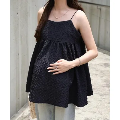 授乳ブラ マタニティ 産前産後OKマタニティチューブストラップキャミブラウス