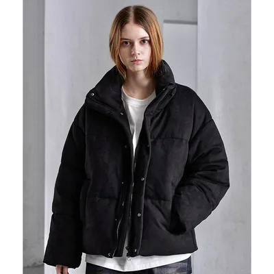 ダウンジャケット ダウン 「CLEL」Volume Highneck Short Padded Jacket/ボリュームハイネックショート中綿ジャケット メンズ レディース
