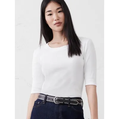 tシャツ BANANA REPUBLIC FACTORY STORE リブエルボースリーブTシャツ レディース