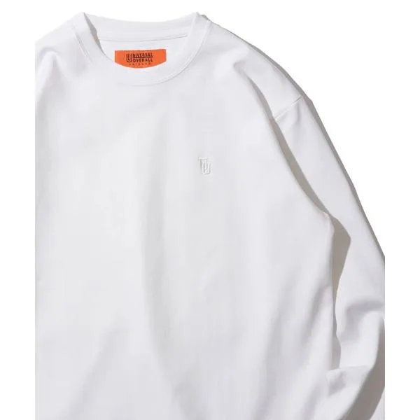 tシャツ 「UNIVERSAL OVERALL」別注 リラックスフィット 刺繍 ポンチロングスリーブTシャツ メンズ レディース