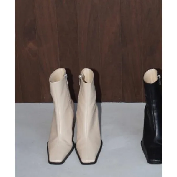 ショート ブーツ SQUARE EDGE SHORT BOOTS レディース