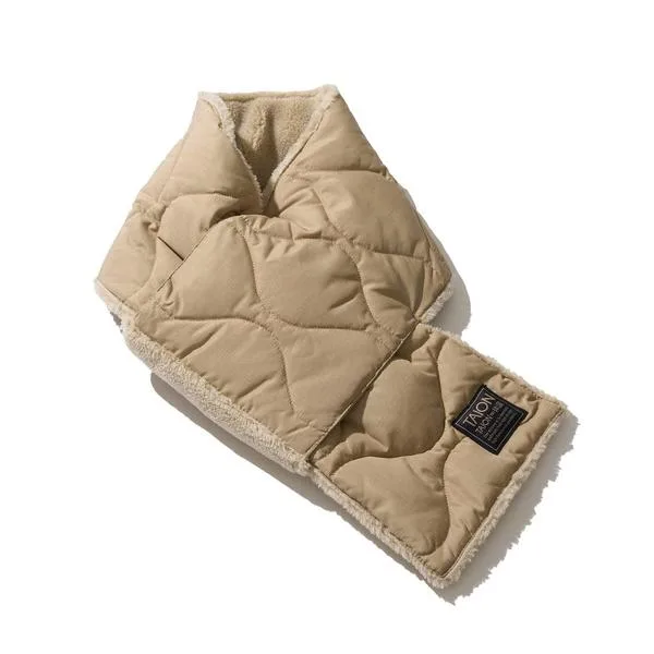 マフラー ストール 「TAION / タイオン」MILITARY REVERSIBLE DOWN SCARF / リバーシブルキルティングダウンマフラー レディース メンズ