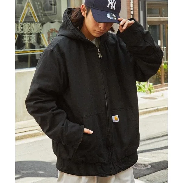 キルティング ブルゾン アウター Carhartt/カーハート Quilting -Lined Duck Active Jacket キルティングライナー ダック フードジャケット