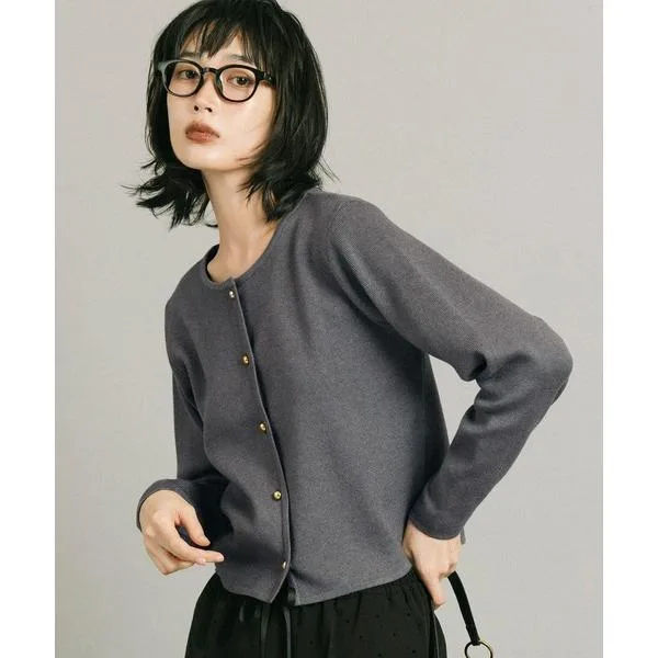Cardigan gold button knit cardigan ladies