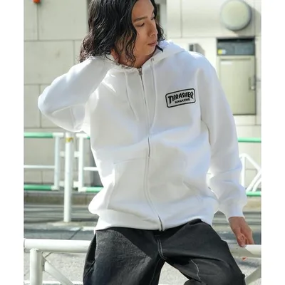 パーカー 裏起毛 CLASSIC WAPPEN ZIP HOODIE SWEAT PARKA/スラッシャー10oz(オンス)裏起毛ヘビーウェイトワッペンジップアップパーカー・フーディー