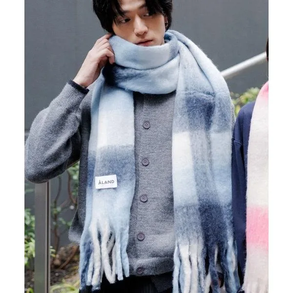 マフラー ストール お気に入り9000件越え!「UNISEX」ALAND/チェックマフラー レディース メンズ