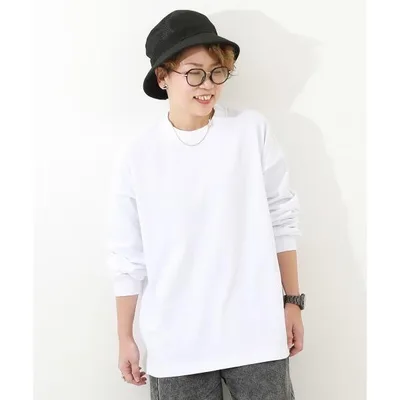 tシャツ 綿100% お洗濯してもよれにくい ビッグシルエット 袖リブ 大人 長袖Tシャツ レディース メンズ
