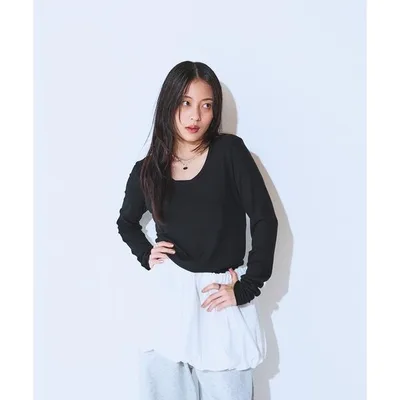 tシャツ スムーステレコUネックLS TEE/103372 レディース
