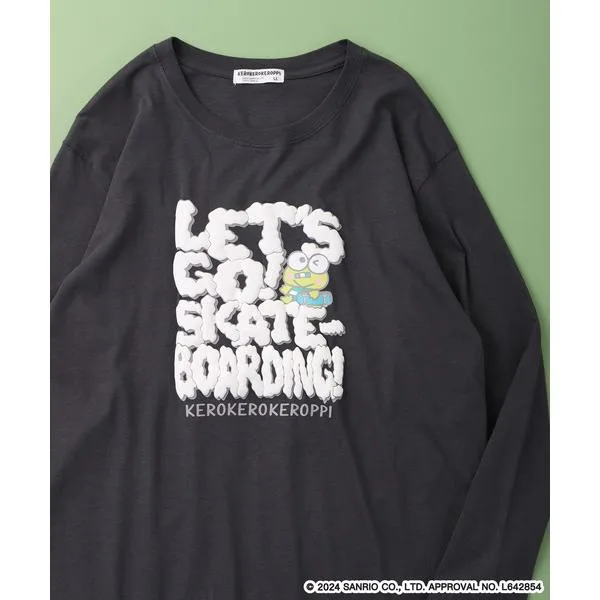 スマホショルダー tシャツ Sanrio characters 長袖Tシャツ ハローキティ/けろけろけろっぴ/バッドばつ丸 メンズ レディース