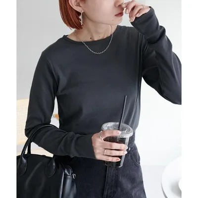tシャツ 「WEB限定」リブシアーロングスリーブ レディース