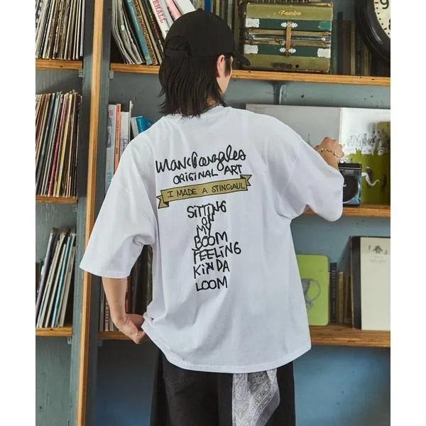 tシャツ 新柄追加 フロント / バックプリント ワンポイント刺繍 モチーフ ビッグシルエットTシャツ ユニセックス カットソー 「MARK GONZALES ARTWORK COL…