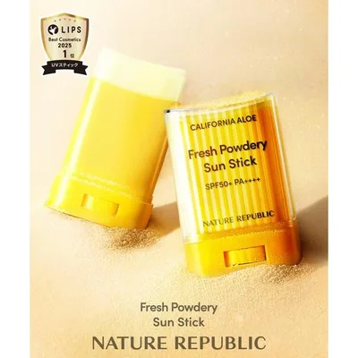 日焼け止め ネイチャーリパブリック nature republic パウダリーUVアロエスティック