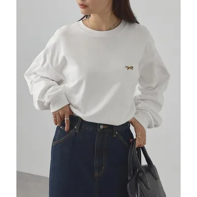 tシャツ PENNEYS/ペニーズ 別注 THE FOX ロゴ ワンポイントワッペン刺繍オーバーサイズTシャツ レディース メンズ
