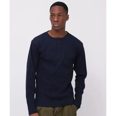 ヘンリーネック tシャツ 「DAILY/デイリー」RIB LONGSLEEVE HENLEY NECK T-SHIRT / リブ 長袖 ヘンリーネック Tシャツ デイリーウェア / AVIREX / アヴィ…