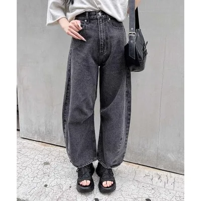 ワイドパンツ ジーンズ デニム デニムパンツ デニムカーブパンツ レディース