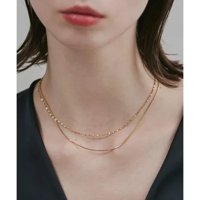 アレルギー対応 ネックレス 「 金属アレルギー対応 」 2連チェーンネックレス サージカルステンレス レディース メンズ