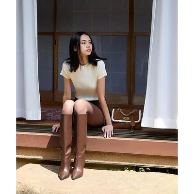 ロング ブーツ ポインテッドトゥ シルエットヒールロングブーツ レディース