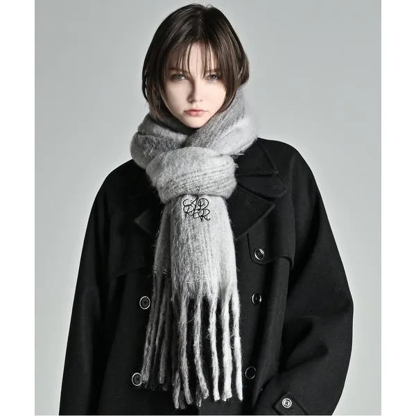 大判 マフラー volume fringe shaggy muffler / ボリュームフリンジシャギーマフラー メンズ レディース