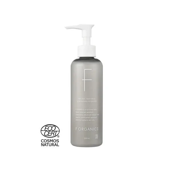 ボディクリーム エッフェオーガニック F ORGANICS / ナチュラルボディミルク N200ml ローズ&シダーウッド