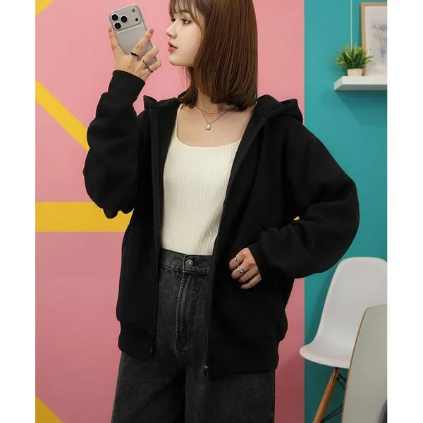 パーカー ロングシーズン 使える 無地 ジップアップ パーカー スウェット パーカー レディース メンズ