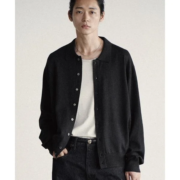 シャツ T/C BASIC KNIT SHIRT CARDIGAN メンズ レディース
