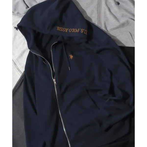 パーカー 2026AW新色追加 U.S. POLO ASSN./ユーエスポロアッスン 別注 オーバーサイズ 裏毛 ワンポイント刺繍 フルジップパーカー フーディー パーカー ス…